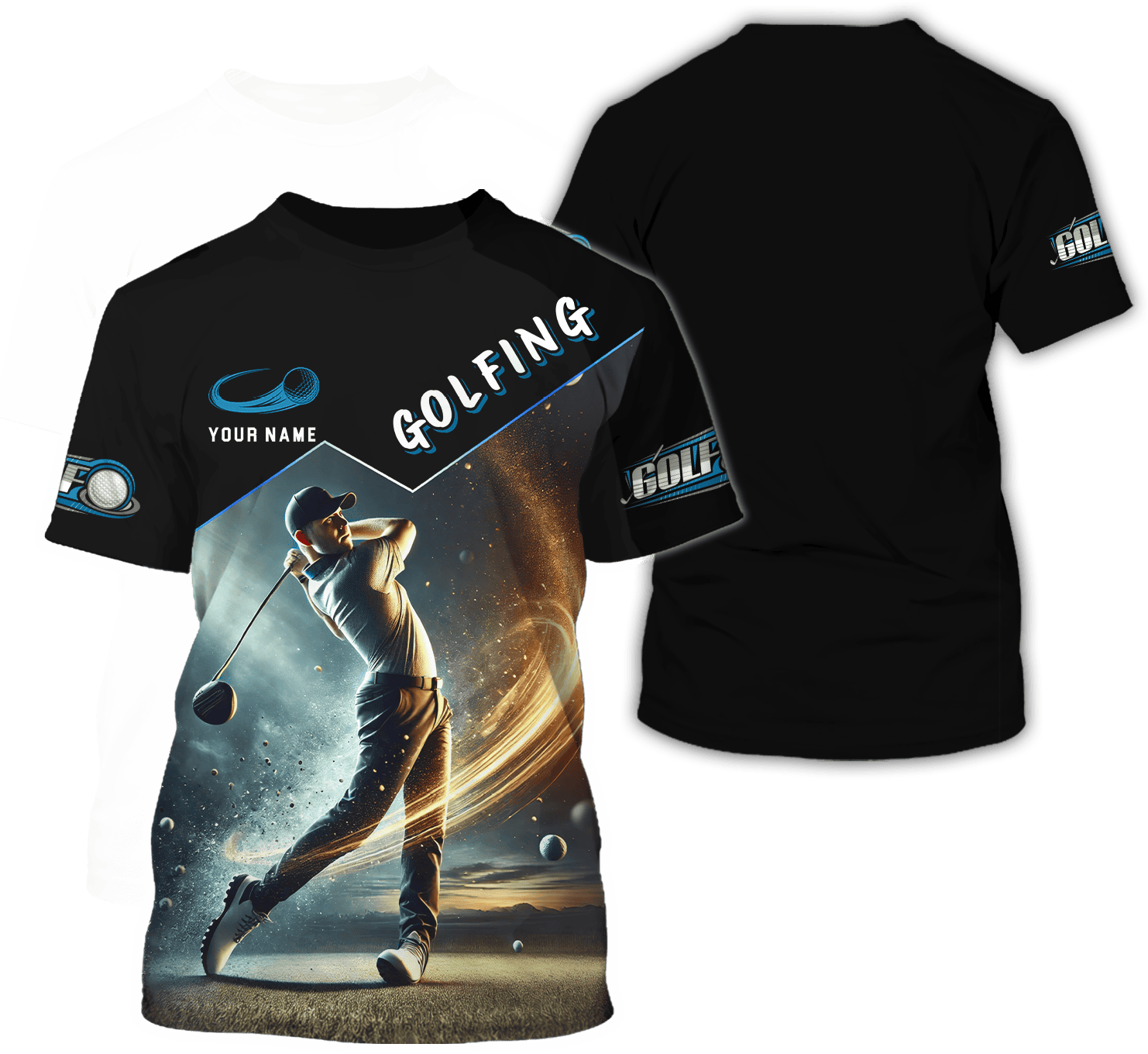 Golf Swing Custom Golf Polo Shirt, Golfing Apparel, Gift For Golfers SH818