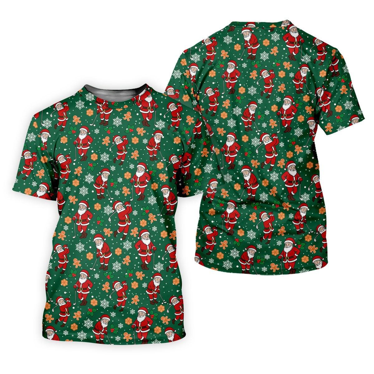 Golfing Santa Fun Golf Shirts For Men, Christmas Golf Shirt, Polo Shirts For Men, Golf Gift For Men SH818