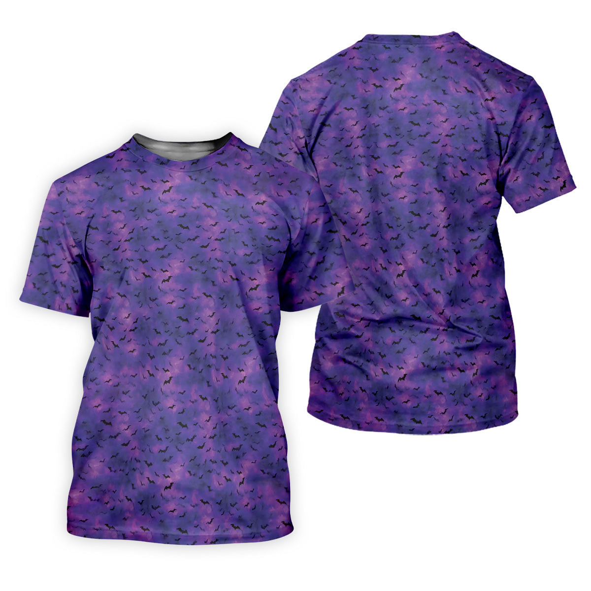 Gothic Bat Purple Golf Shirt, Halloween Polo Shirts, Cool Golf Gift, Golf Shirts For Men SH818