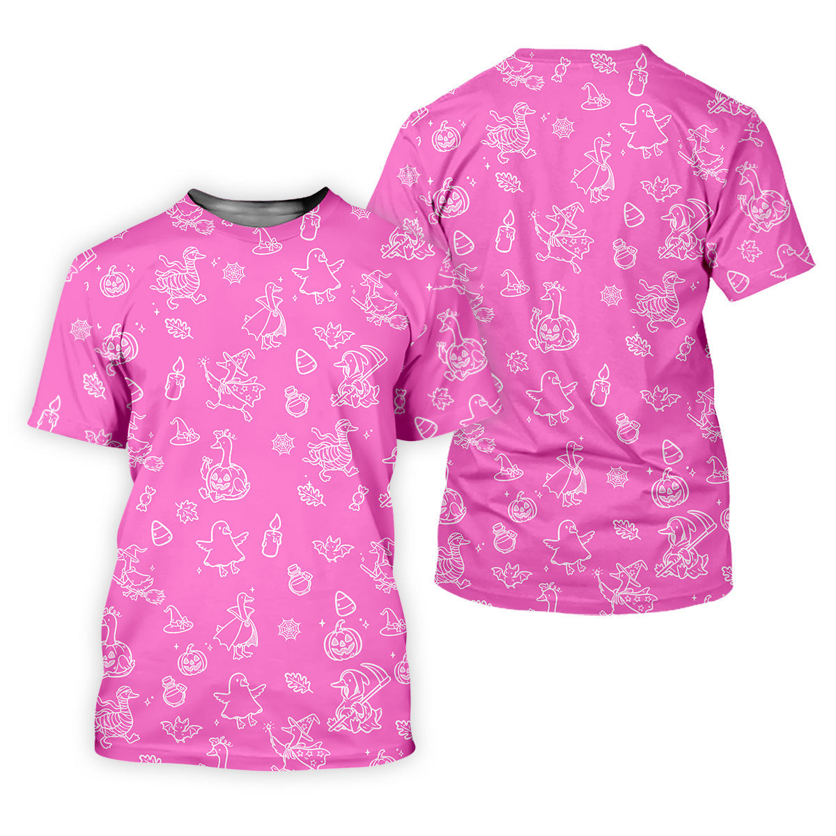Goose Halloween, Doodle Pattern, Pink Golf Shirt, Mens Funny Golf Shirts, Long Sleeve Golf Shirts, Men Golf Polo SH818