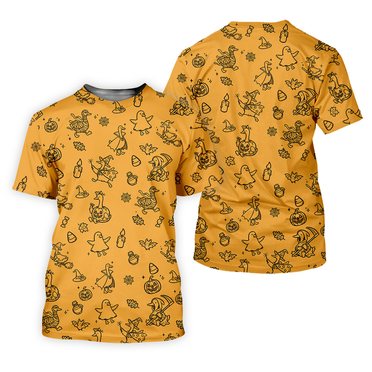 Goose Halloween, Doodle Pattern, Yellow Golf Shirt, Sleeveless Womens Golf Shirts, Women Golf Top, Ladies Golf Shirts SH818