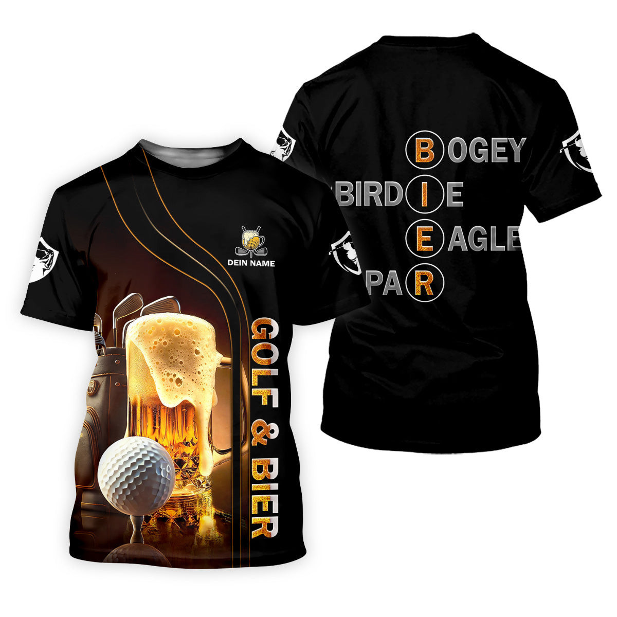 Golf Und Bier Poloshirts Für Herren, Personalisiertes Shirt, Geschenke Zum Vatertag SH818