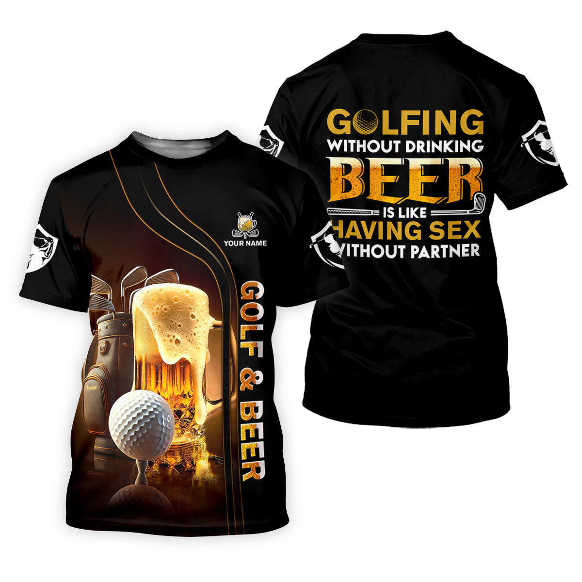 Golfing Without Drinking Beer Men's Golf Polo Shirt, Golf Beer Shirt, Fun Golf Polo Shirt, Golf Gift For Him SH818