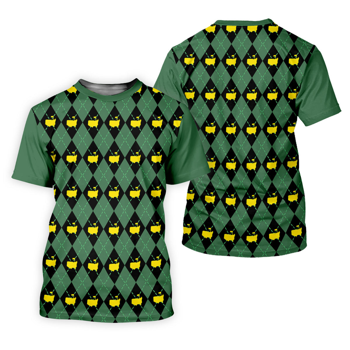 Green and Black Classic Argyle Women Golf Top, Ladies Sleeveless Polo, Women's Polo Shirt SH818