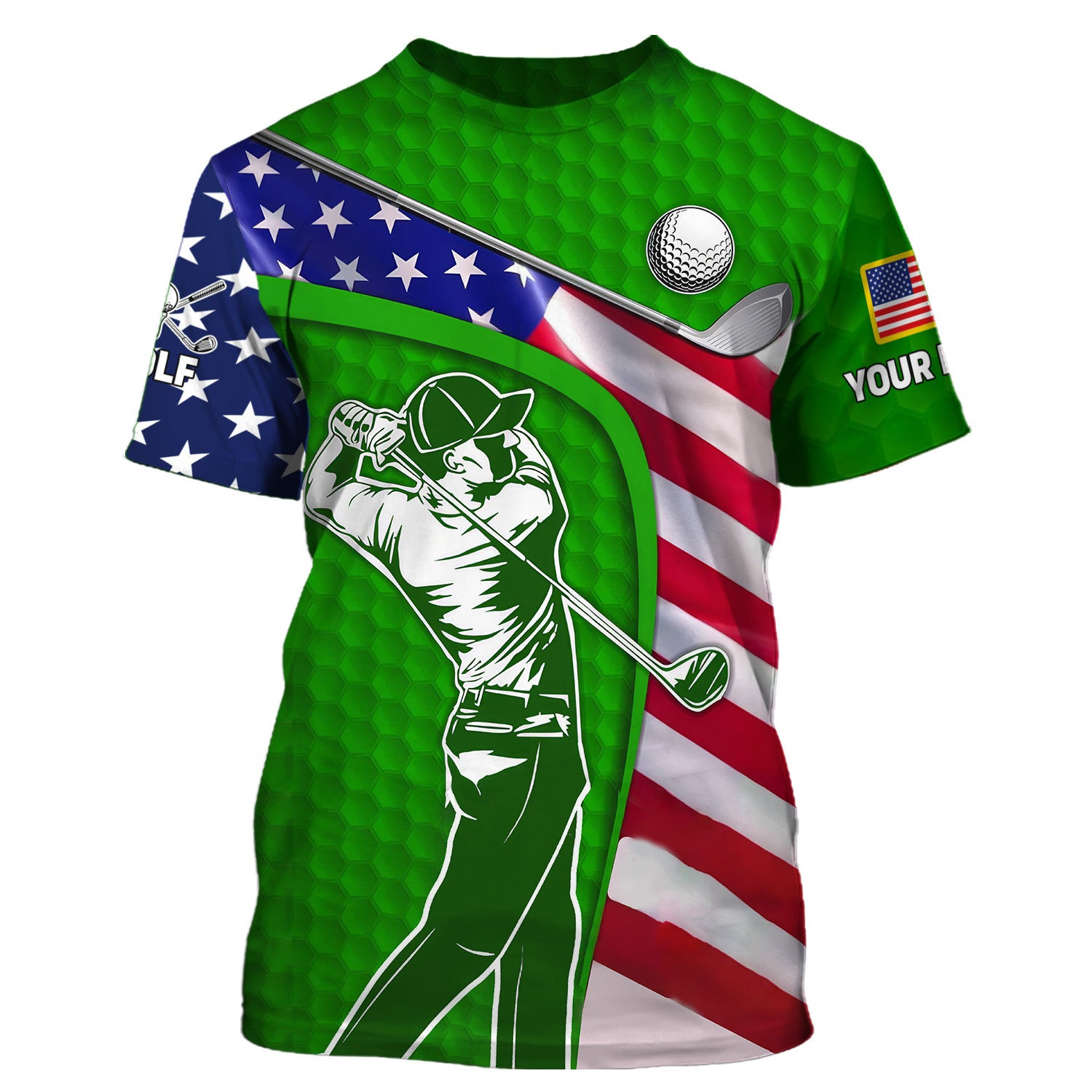 Green Custom Men's Golf Polo Shirt, Golfing Apparel, Mens Golf Gift SH818