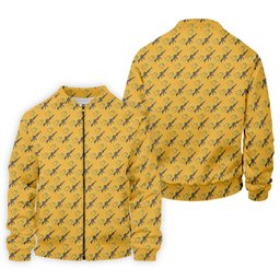 Gun And Flower Yellow Lily Flower Seamless Pattern Yellow Golf Shirt, Golf Tops For Men, Golf Shirts For Men SH818