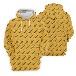 Gun And Flower Yellow Lily Flower Seamless Pattern Yellow Golf Shirt, Golf Tops For Men, Golf Shirts For Men SH818