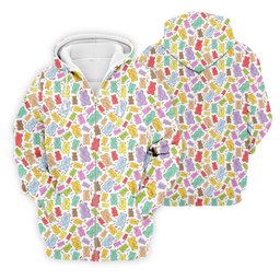 Gummy Bear Golf Shirt, Colorful Candy Pattern Men's Golf Polo, Polo Shirts For Men SH818