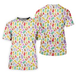 Gummy Bear Golf Shirt, Colorful Candy Pattern Men's Golf Polo, Polo Shirts For Men SH818