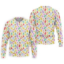 Gummy Bear Golf Shirt, Colorful Candy Pattern Men's Golf Polo, Polo Shirts For Men SH818