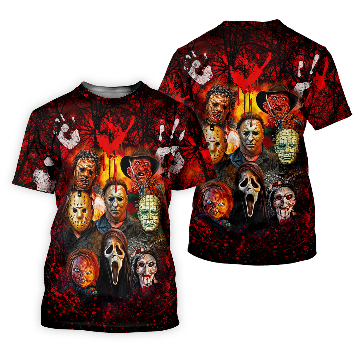 Halloween Horror Character Hawaiian Golf Shirt, Men's Golf Shirt, Golf Shirts For Men SH818