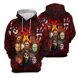 Halloween Horror Character Hawaiian Golf Shirt, Men's Golf Shirt, Golf Shirts For Men SH818