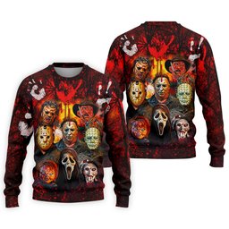 Halloween Horror Character Hawaiian Golf Shirt, Men's Golf Shirt, Golf Shirts For Men SH818