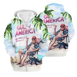 Gulf Of America Shirt, US Patriotic Pride Unisex Tropical Hawaiian Aloha Shirt, USA Golf Shirt SH818