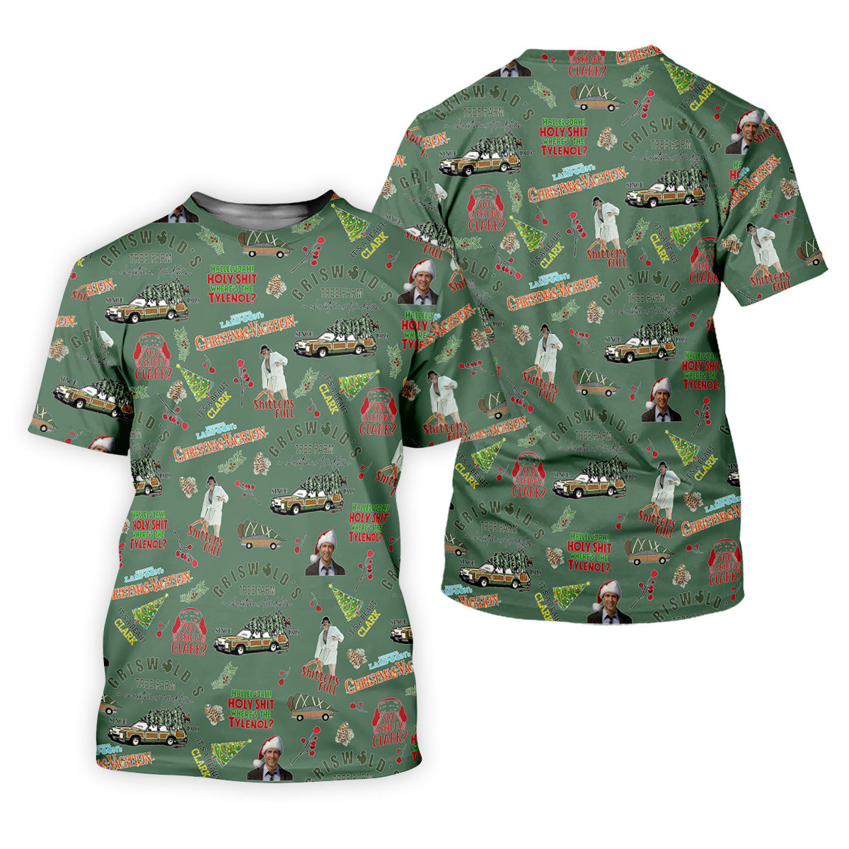Tree Farm Moss Green Christmas Golf Shirt, Men's Funny Golf Shirts, Polo Shirts For Men SH818
