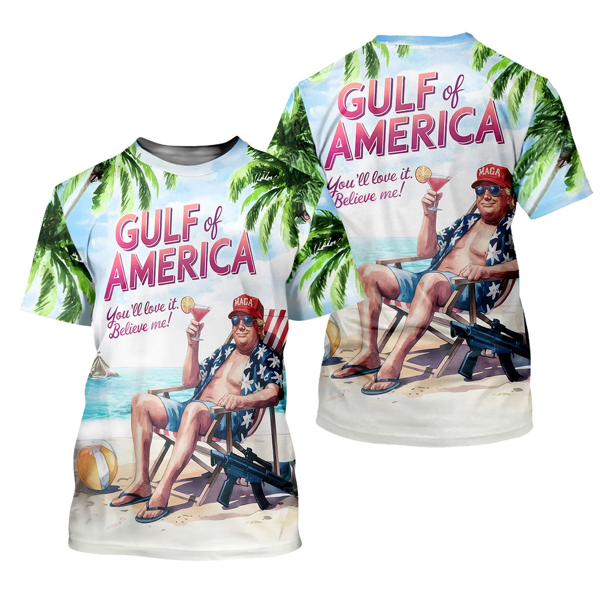 Gulf Of America Shirt, US Patriotic Pride Unisex Tropical Hawaiian Aloha Shirt, Summer Vacation SH818