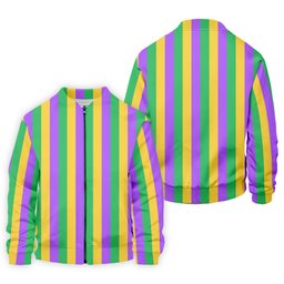 Green Gold Purple Vertical Stripe Mardi Gras Golf Shirt, Polo Shirts For Men, Golf Shirts For Men SH818
