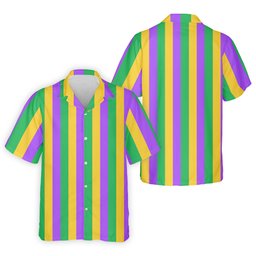 Green Gold Purple Vertical Stripe Mardi Gras Golf Shirt, Polo Shirts For Men, Golf Shirts For Men SH818