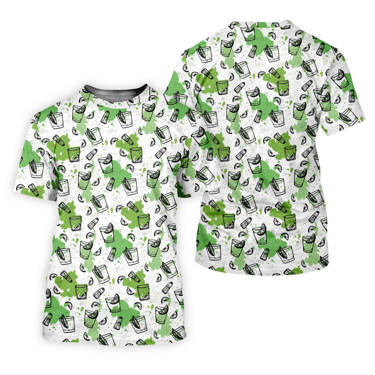 Green Cocktail Splash Pattern Golf Shirt, Ladies Golf Top, Hawaiian Golf Shirt, Women's Golf Apparel SH818