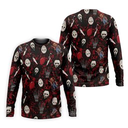 Halloween Horror Character Mask Pattern Hawaiian Golf Shirt, Men's Golf Shirt, Mens Golf Polo SH818