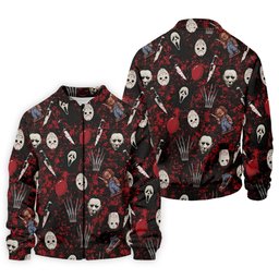 Halloween Horror Character Mask Pattern Hawaiian Golf Shirt, Men's Golf Shirt, Mens Golf Polo SH818