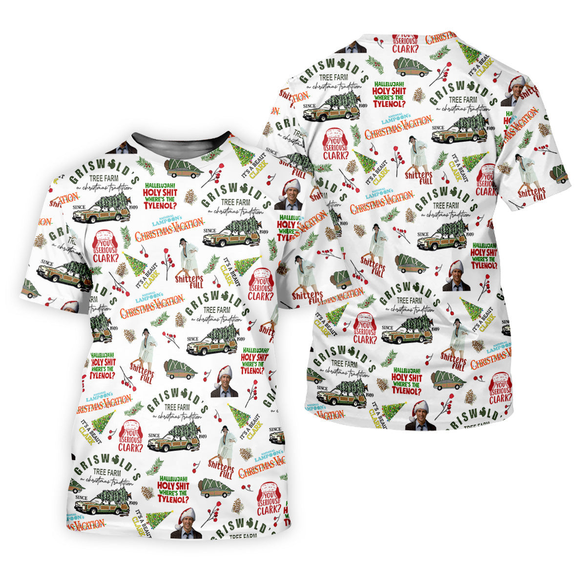 Tree Farm Christmas Golf Shirt, White Polo Women, Fun Women's Golf Shirts, Ladies Golf Polos SH818