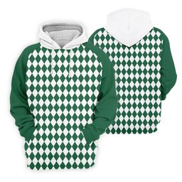 Green And White Argyle Pattern Retro Golf Shirt, Golf Tops For Men, Golf Shirts For Men, Polo For Men SH818