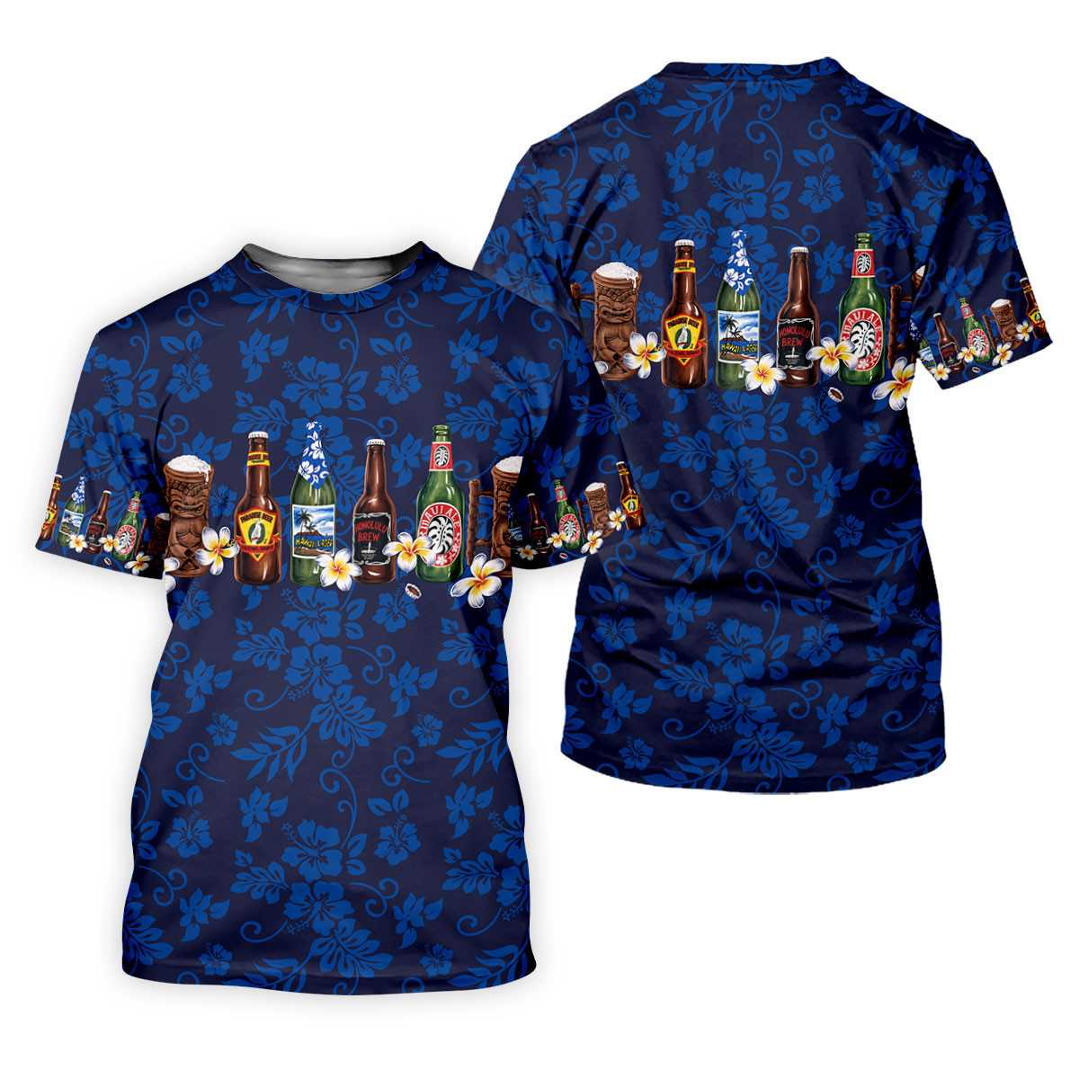 Hawaiian Beer Floral Golf Shirt, Men's Golf Shirt, Golf Polo Shirts For Men SH818