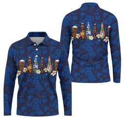 Hawaiian Beer Floral Golf Shirt, Men's Golf Shirt, Golf Polo Shirts For Men SH818