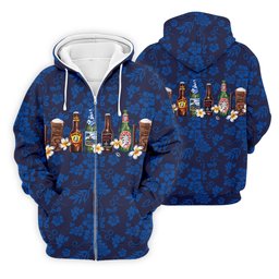 Hawaiian Beer Floral Golf Shirt, Men's Golf Shirt, Golf Polo Shirts For Men SH818