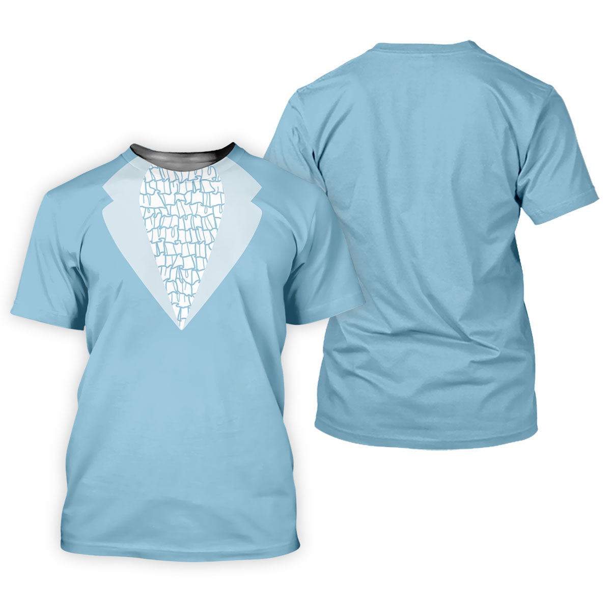Light Blue Tuxedo Men's Funny Golf Shirts, Father's Day Golf Shirt, Golf Gift For Dad SH818