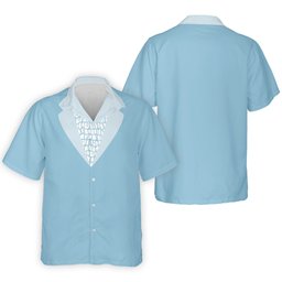 Light Blue Tuxedo Men's Funny Golf Shirts, Father's Day Golf Shirt, Golf Gift For Dad SH818