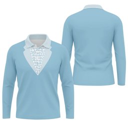 Light Blue Tuxedo Men's Funny Golf Shirts, Father's Day Golf Shirt, Golf Gift For Dad SH818