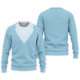 Light Blue Tuxedo Men's Funny Golf Shirts, Father's Day Golf Shirt, Golf Gift For Dad SH818