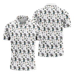 30th Anniversary Sport Movie Character Iconic Moments White Golf Shirt, Men's Funny Golf Shirts, Golf Shirts For Men SH818