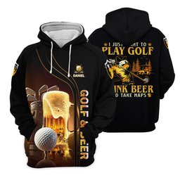 I Just Wanna Play Golf And Drink Beer Custom Golf Polo Shirt, Mens Golf Gift, Golf Lover Gift SH818