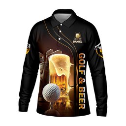 I Just Wanna Play Golf And Drink Beer Custom Golf Polo Shirt, Mens Golf Gift, Golf Lover Gift SH818