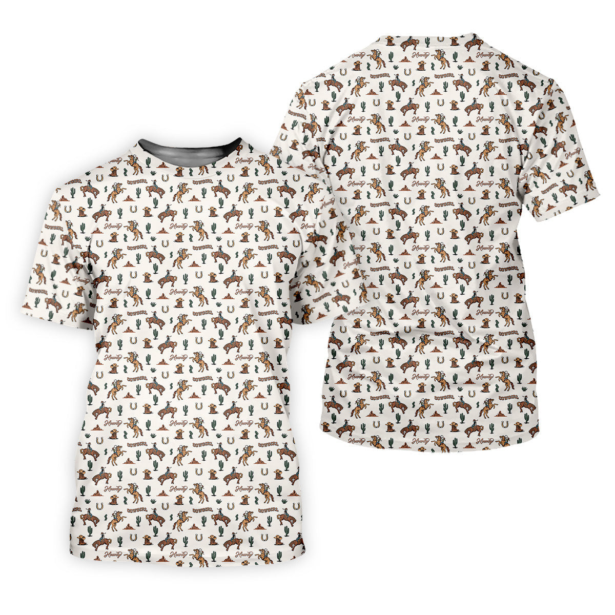 Howdy Cowgirl Western Golf Shirt, Boho Seamless Pattern Golf Shirt For Women, Ladies Golf Polos SH818