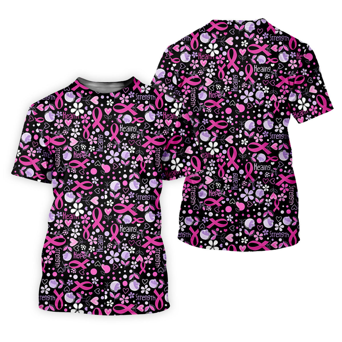 Hope Strength Breast Cancer Golf Shirt, Breast Cancer Support Shirts, Ladies Golf Shirt, Womens Golf Polo SH818
