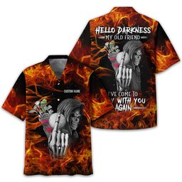 Hello Darkness My Old Friend Personalized Golf Polo Shirt, Golf Shirt For Men, Gift For Golfers SH818