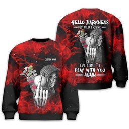 Hello Darkness My Old Friend Personalized Golf Polo Shirt, Golf Shirt For Men, Gift For Golfers SH818