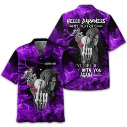 Hello Darkness My Old Friend Personalized Golf Polo Shirt, Golf Shirt For Men, Gift For Golfers SH818