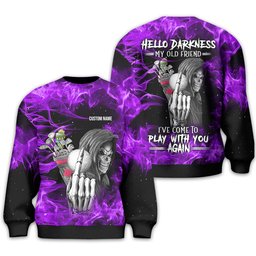 Hello Darkness My Old Friend Personalized Golf Polo Shirt, Golf Shirt For Men, Gift For Golfers SH818