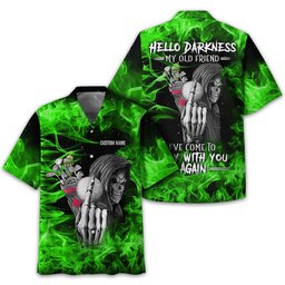 Hello Darkness My Old Friend Personalized Golf Polo Shirt, Golf Shirt For Men, Gift For Golfers SH818