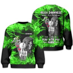 Hello Darkness My Old Friend Personalized Golf Polo Shirt, Golf Shirt For Men, Gift For Golfers SH818