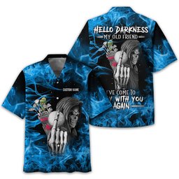 Hello Darkness My Old Friend Personalized Golf Polo Shirt, Golf Shirt For Men, Gift For Golfers SH818