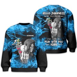 Hello Darkness My Old Friend Personalized Golf Polo Shirt, Golf Shirt For Men, Gift For Golfers SH818