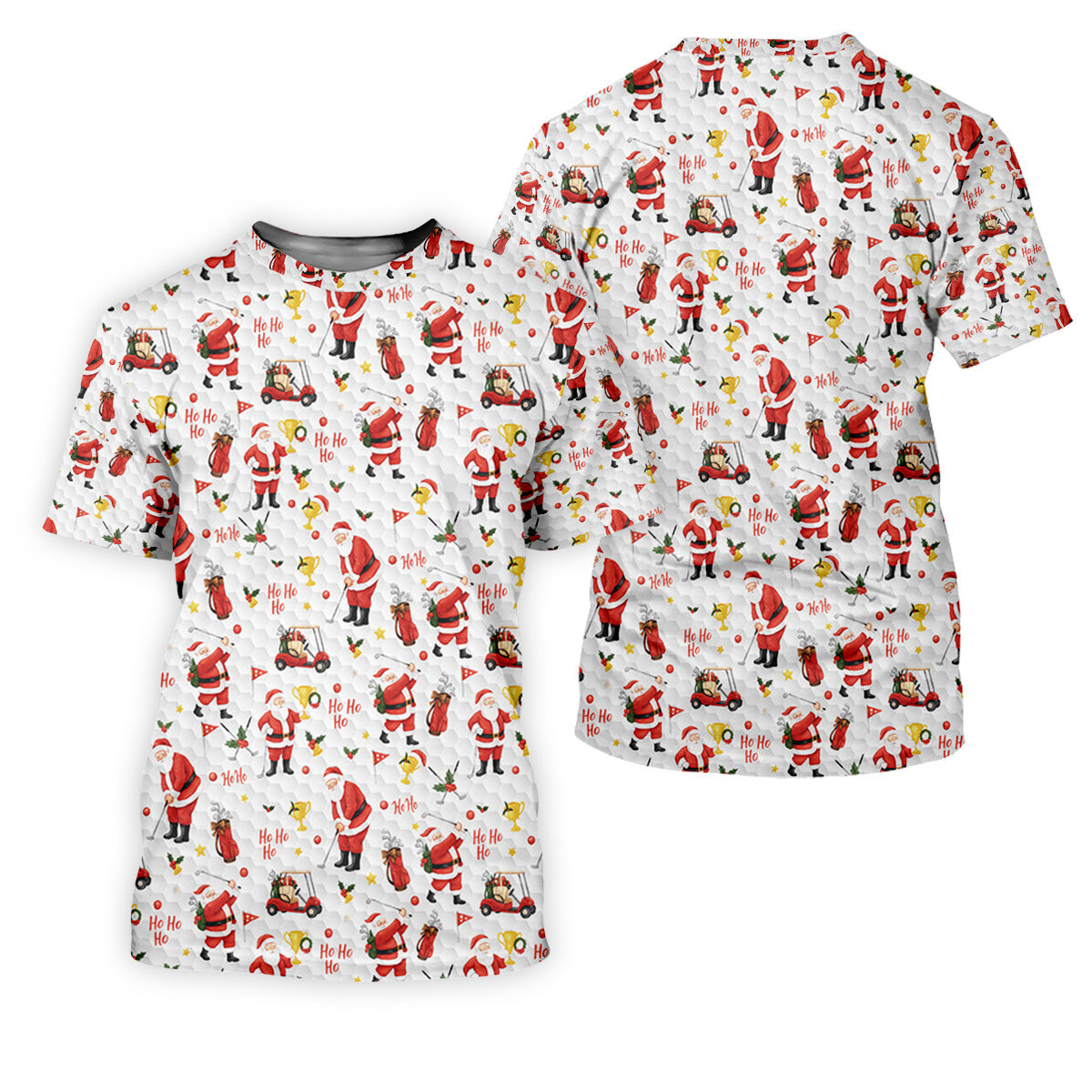 Ho Santa Golf Tops For Men, Christmas Golf Shirt, Fun Golf Shirts For Men, Polo Shirts For Men SH818