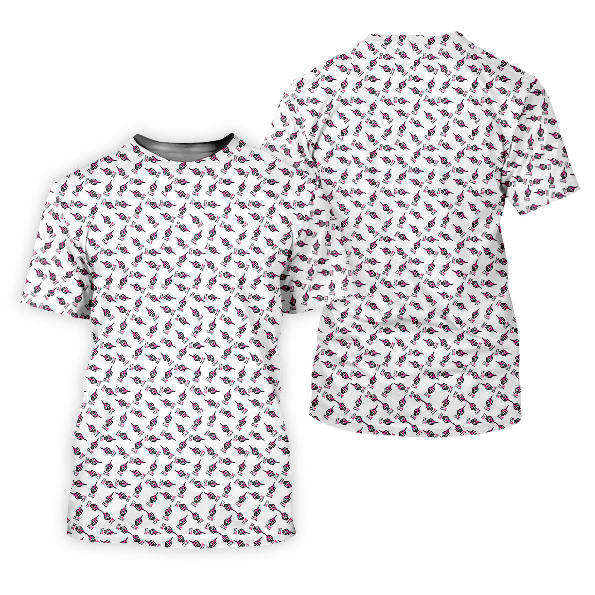 Middle Finger Breast Cancer Golf Shirt, Men Golf Polo, Golf Gift Ideas For Him, Mens Golf Polo Shirts SH818