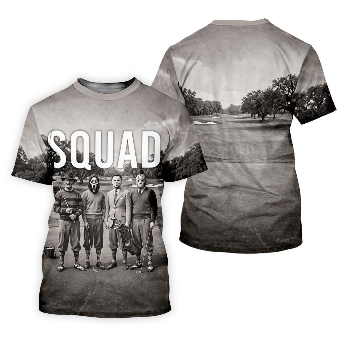 Horror Golfer Squad Halloween Golf Polo Shirt, Golf Shirts For Men, Printed Golf Shirts SH818